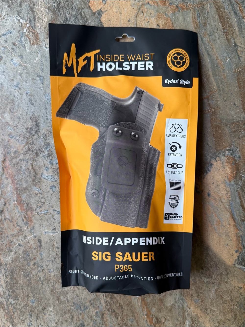 MFT Inside Waist Kydex Holster for SIG Sauer P365 NWT Sealed Mission First USA